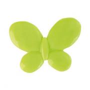Perle verte papillon avec perforation (x12) REF/3335