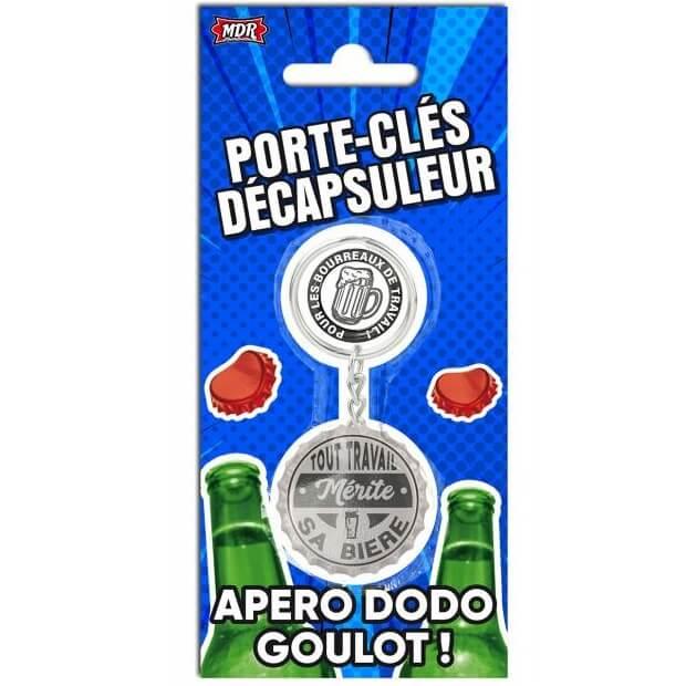 Pcd04 cadeau festif porte cles decapsuleur tout travail merite sa biere