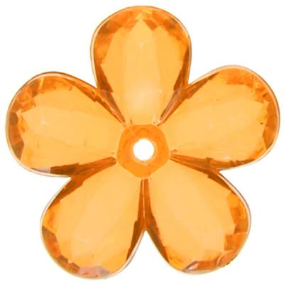 Perle fleur orange (x10) REF/4400
