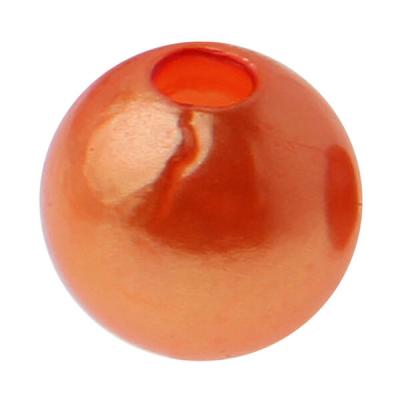 Perle orange avec perforation (x50) REF/3923