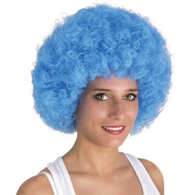 1 Perruque bleue Afro pour adulte REF/64463