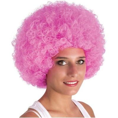 1 Perruque rose Afro pour adulte REF/64467