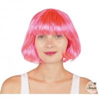 Perruque carree cabaret rose