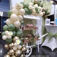 Pes 308 decoration nord pas de calais guirlande organique ballons dore or vert champetre