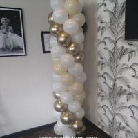 Pes 332 decoration colonne de ballon nord pas de calais blanc dore or beige