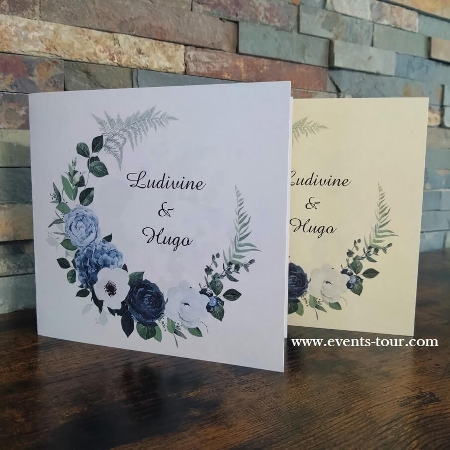 Faire part mariage transparent - Fleur Verte