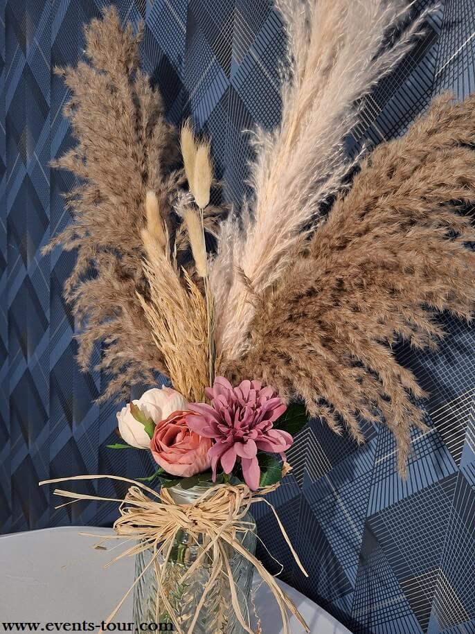 Pes 387 vase decoration centre de table decoratif nature champetre fleurs sechees