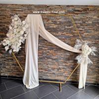 Pes 404 location arche hexagonale mariage decoration florale fleur champetre nature nord pas de calais