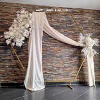 Pes 404 location arche hexagonale mariage decoration florale fleurs champetre nature