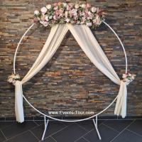 Pes 405 location arche ronde lumineuse led mariage decoration florale champetre