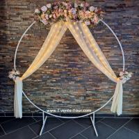 Pes 405 location arche ronde lumineuse mariage decoration florale champetre