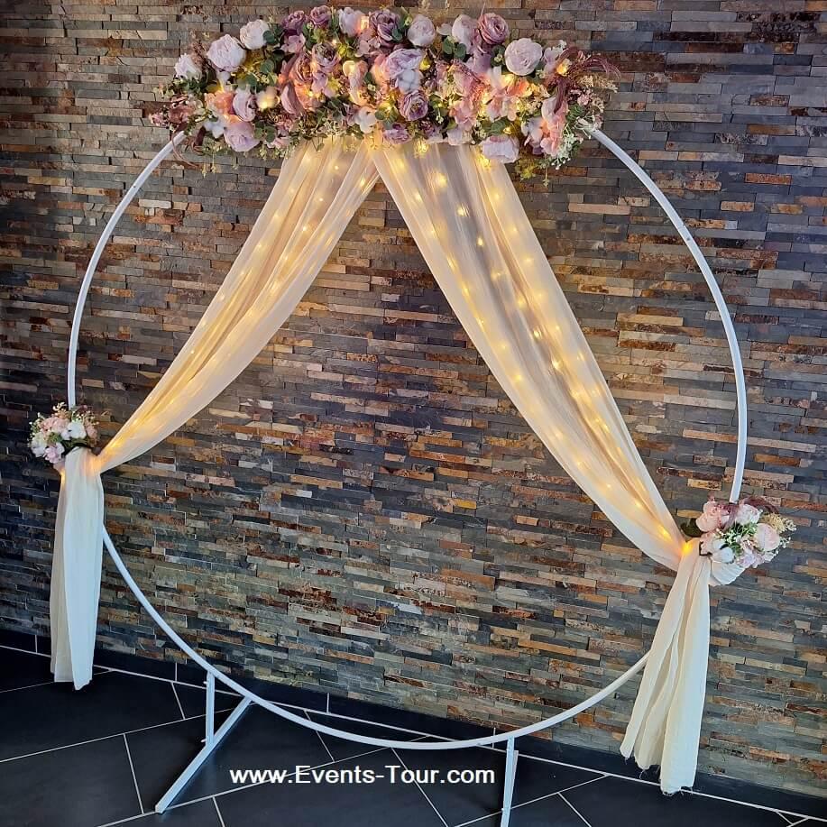 Location arche lumineuse mariage décoration florale REF/PES-405