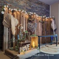 Pes 413 decoration nature champetre bois location scenographie coin photo