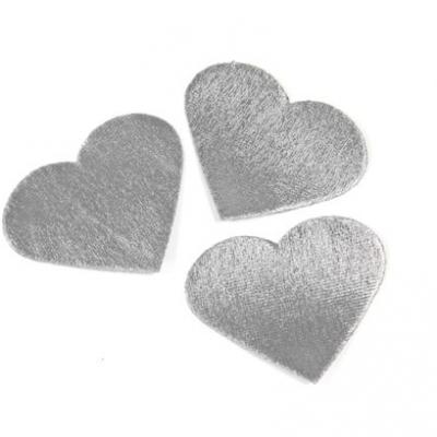 Petale de coeur metallique argent