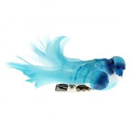 Petit oiseau bleu turquoise sur clip