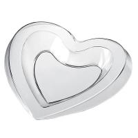 Petite assiette mariage coeur transparente