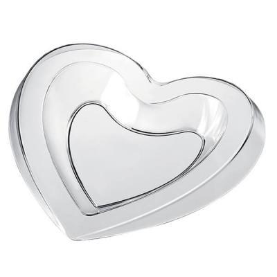 Petite assiette mariage coeur transparente réutilisable de 15ml (x50) REF/56038