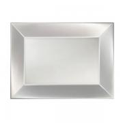 Petite assiette rectangle incassable blanc perlé (x8) REF/58051