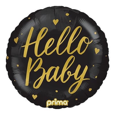 Pf hbbk 18 magasin pas de calais gonflage ballon aluminium helium naissance hello baby bebe noir dore or