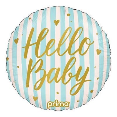 Pf hbbl 18 magasin pas de calais gonflage ballon aluminium helium naissance hello baby bebe bleu dore or