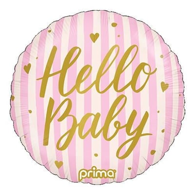 Pf hbpk 18 magasin pas de calais gonflage ballon aluminium helium naissance hello baby bebe rose