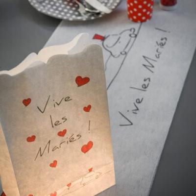 Photophore mariage vive les maries 1