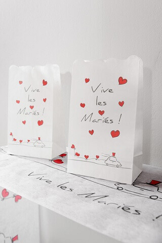 Photophore mariage vive les maries 2