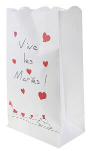 Photophore mariage vive les maries