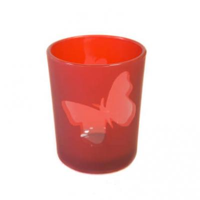 Photophore rouge papillon (x1) REF/VER5004