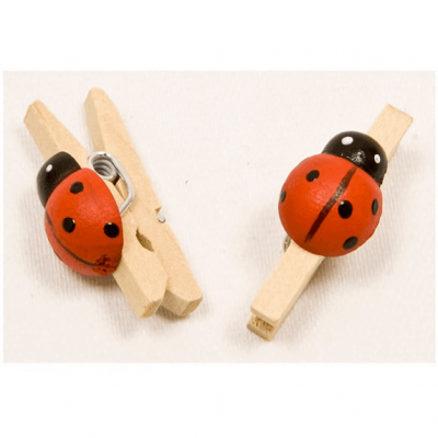 Pince coccinelle rouge (x12) REF/MT898