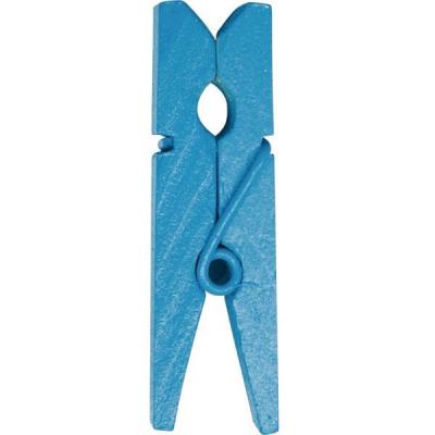Pince en bois bleu turquoise, 3.5cm (x12) REF/2644