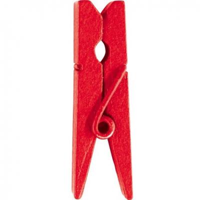 Pince en bois rouge, 3.5cm (x12) REF/2644