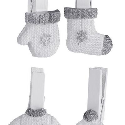 Pince hiver argent (x4) REF/5533