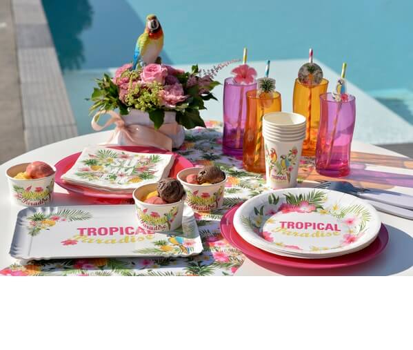 Plateau dessert tropical