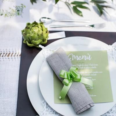 Pliage de serviette noeud vert