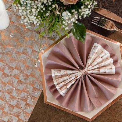 6808 magasin decoration de fete pas calais serviette de table airlaid rose gold