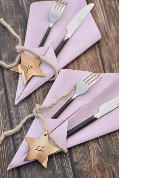 Pliage de serviette etoile 4