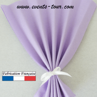 Pliage de serviette eventail parme 1