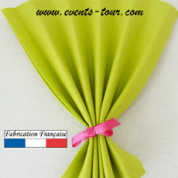 Pliage de serviette eventail vert