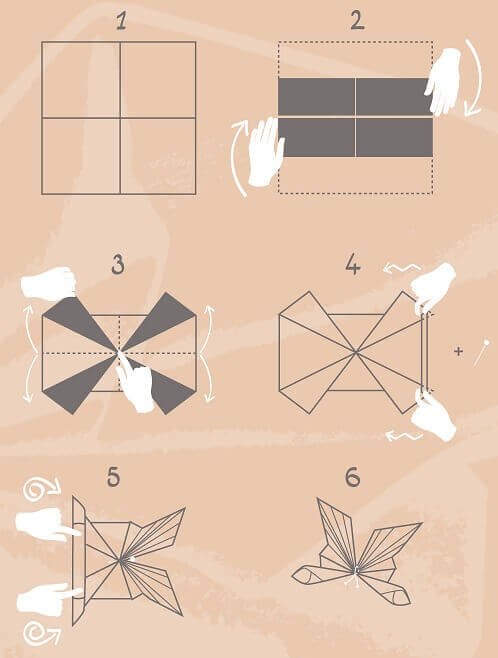 Pliage de serviette papillon 3