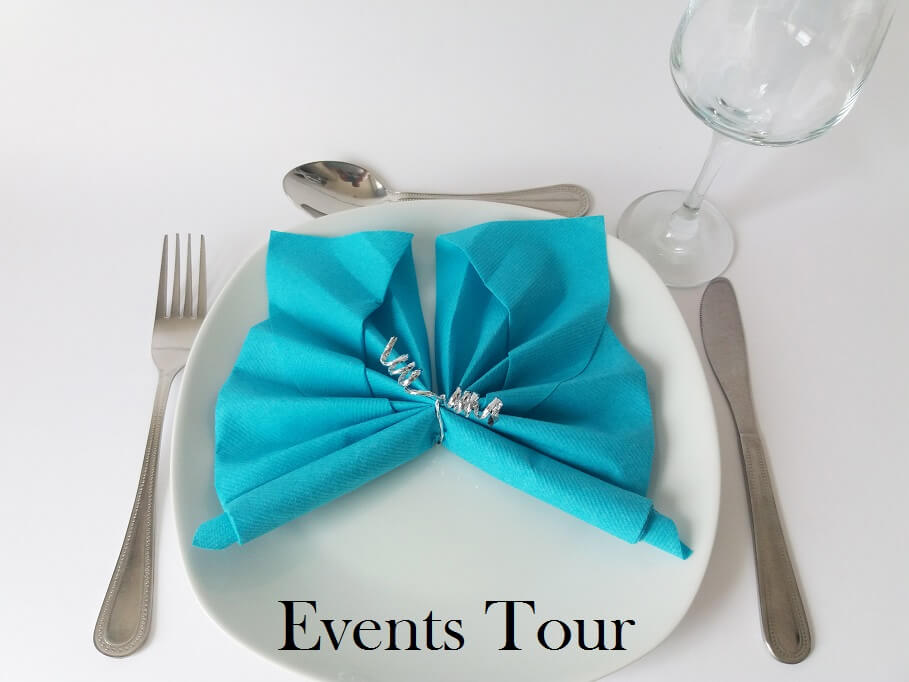 Pliage de serviette papillon bleu turquoise 1