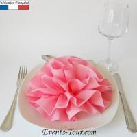 Pliage de serviette pivoine 1