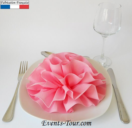 Pliage de serviette pivoine 1
