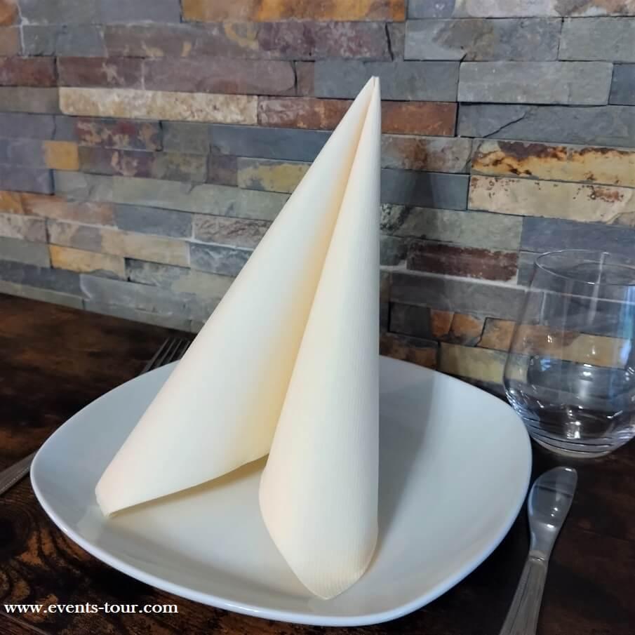 Pliage de serviette robe de bal ivoire