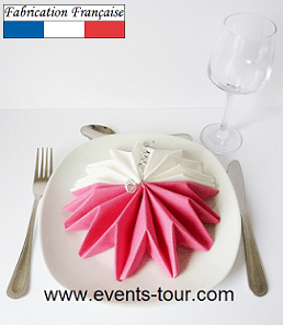 Pliages de serviette flocon