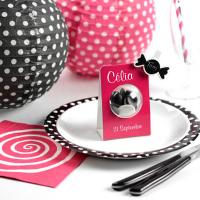 Portant boule fuchsia pour dragee