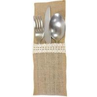 Porte couvert elegant en dentelle et en jute