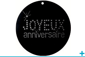 Porte nom et marque place joyeux anniversaire