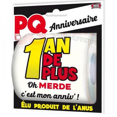 1 Bobine d'un rouleau papier toilette anniversaire 1 an de plus REF/PQ00 Cadeau de fête adulte