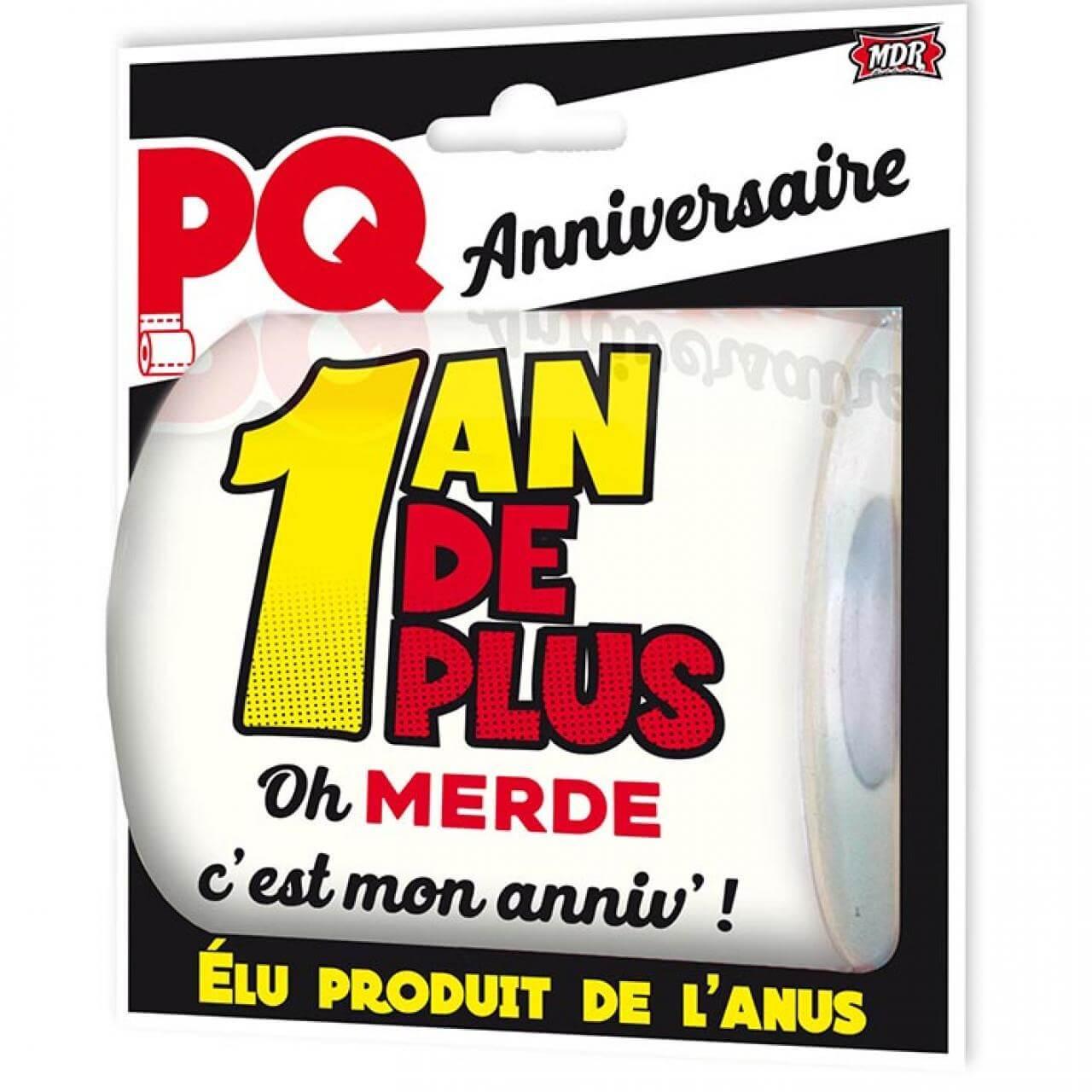 Pq00 rouleau papier toilette anniversaire 1 an de plus cadeau de fete